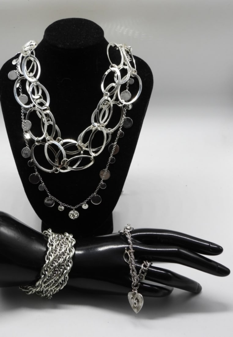 Silver Tone: Daisy Fuentes, Lia Sophia, Monet, Lisner