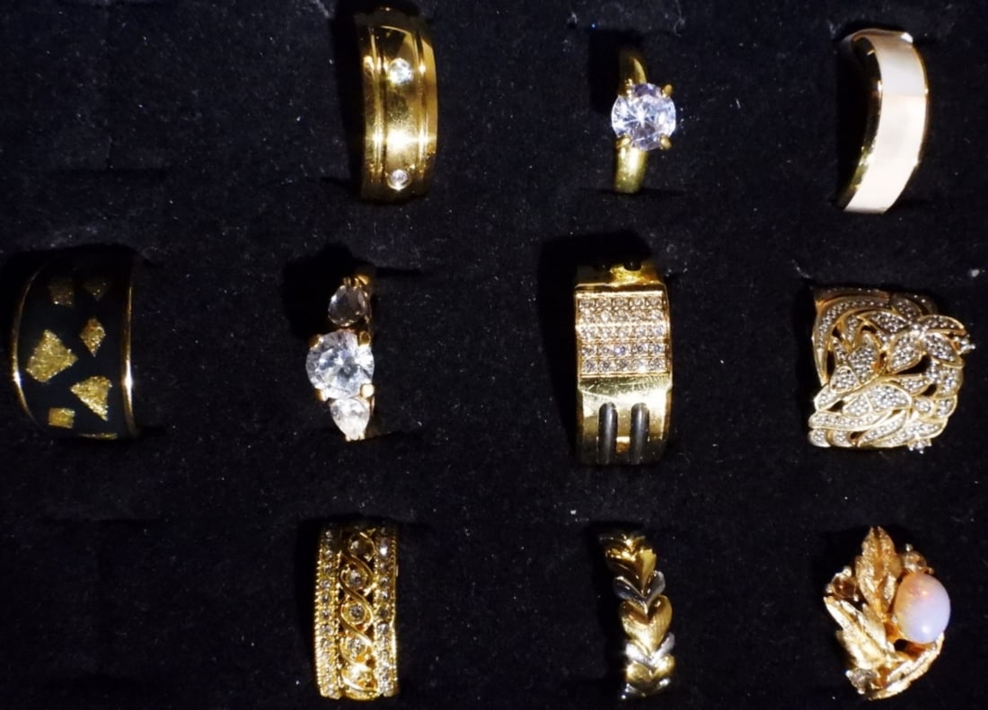 (10) Gold-Tone Rings (1 of 1)