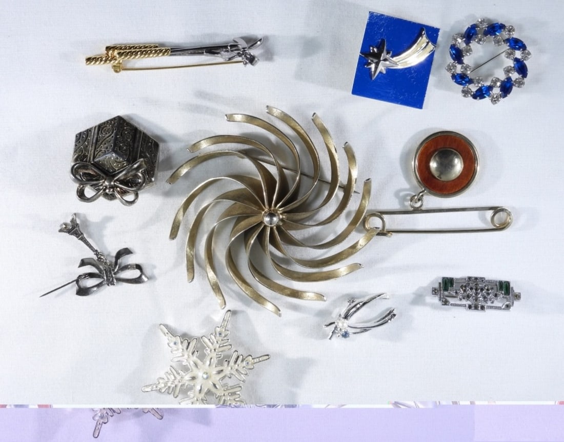 (10) Silver-Tone Brooches: Get it now!