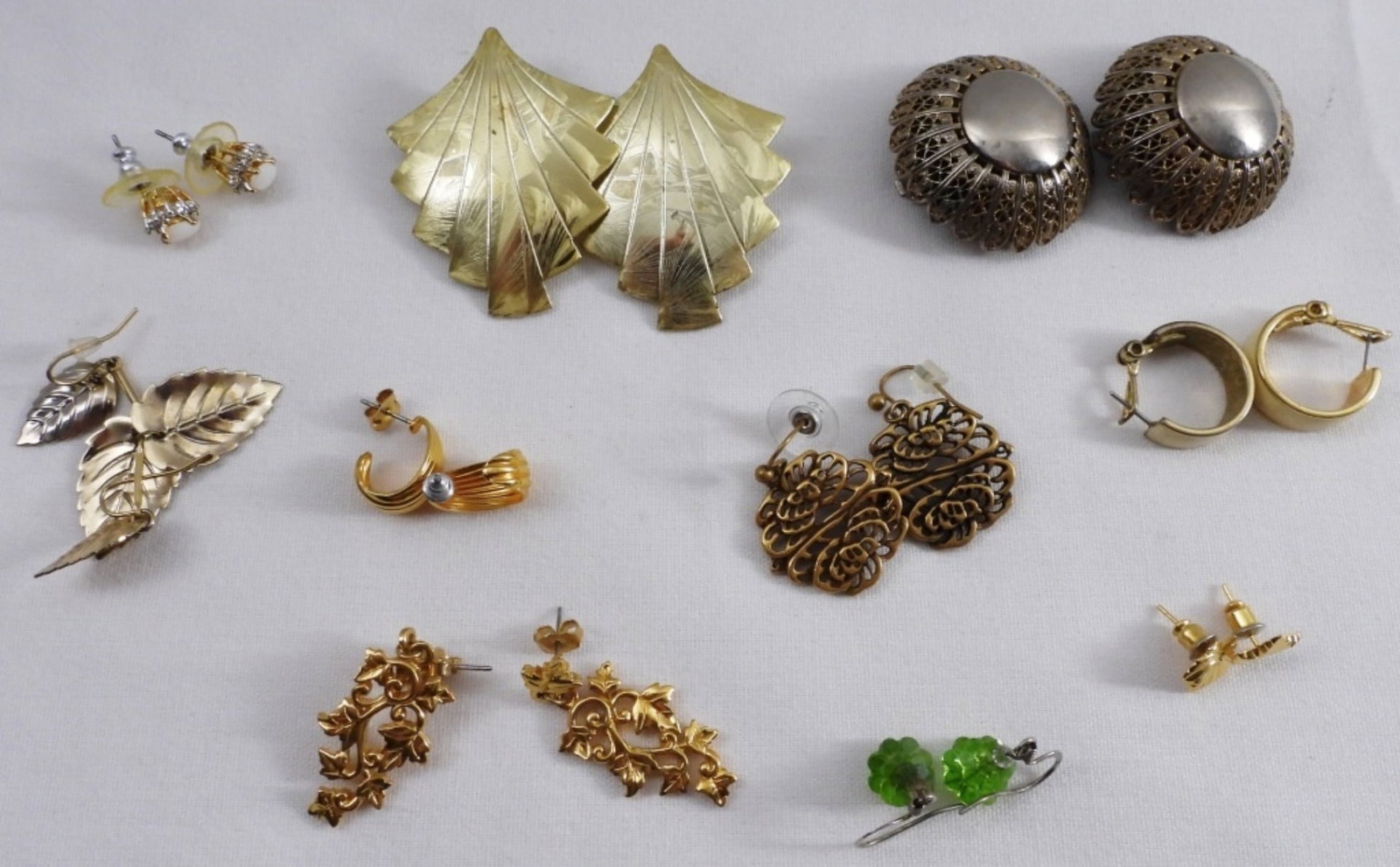 (10) Gold-Toned Pairs of Earrings (1 of 1)