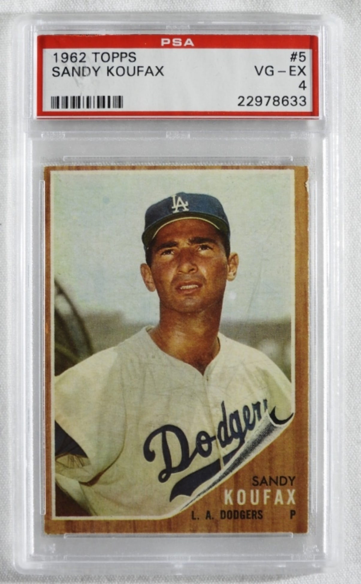 PSA 1962 TOPPS Sandy Koufax #5 VG-EX 4 (1 of 2)