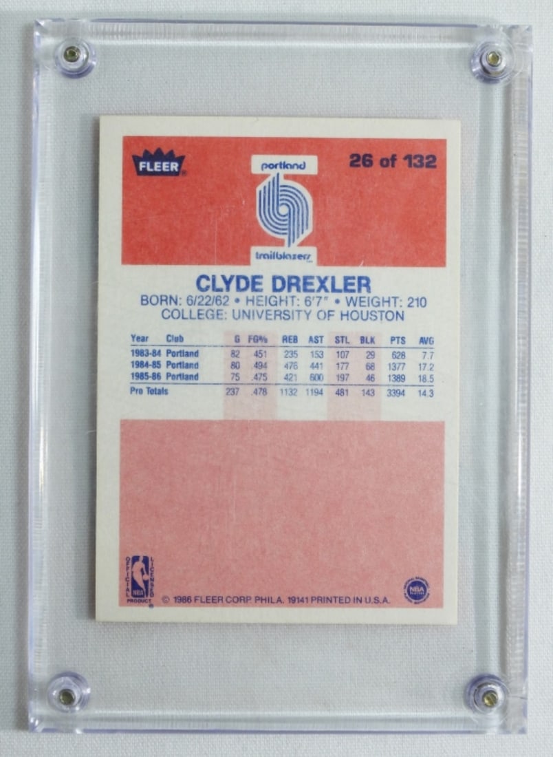 Clyde Drexler Fleer #26 - 2