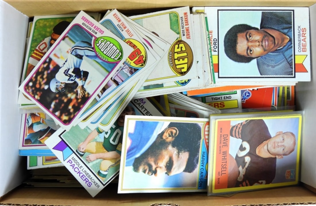 Mystery Football Card Box: 11x7x7 box, full of football cards