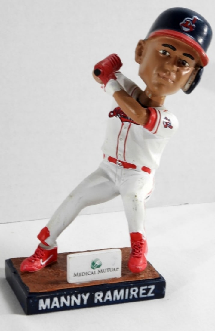 Manny Ramirez 2023 Bobblehead: Is missing the bat from is hands
