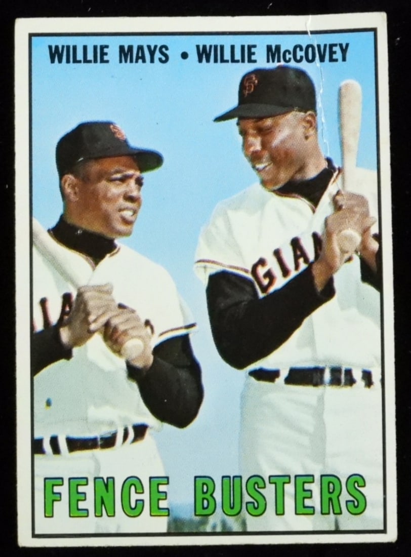 TOPPS #423 Fence Busters Mays & McCovey: In Good condition. 1967 Willie Mays, Willie McCovey