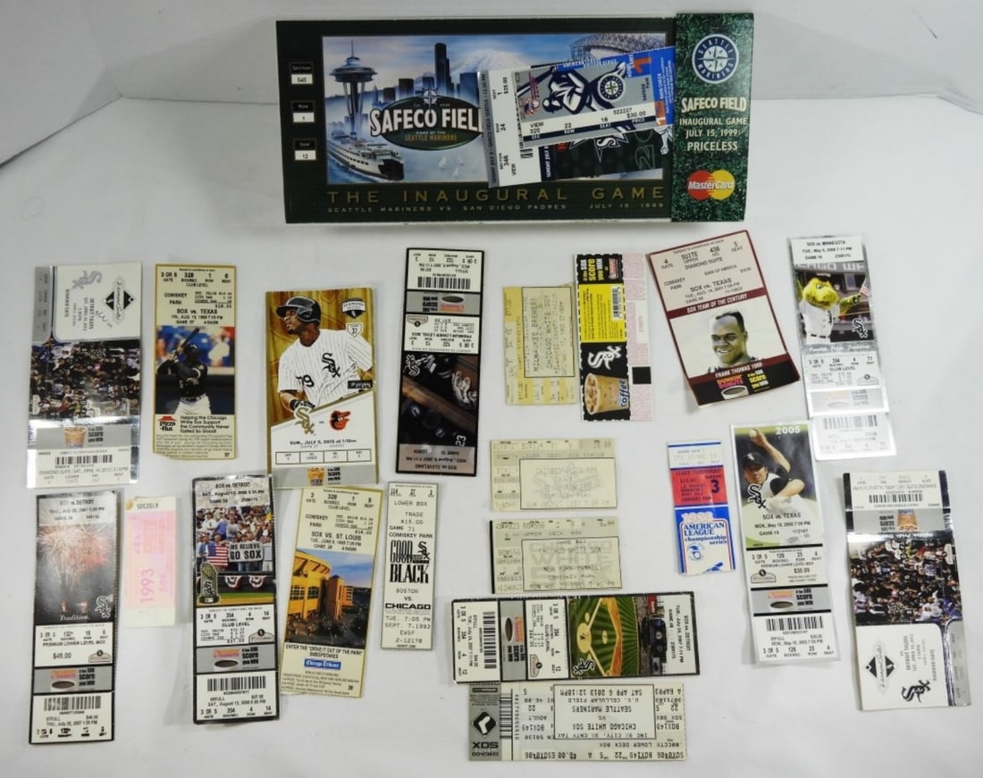 Large Mixed Lot Of Baseball Ticket Stubs: Various seasons and teams