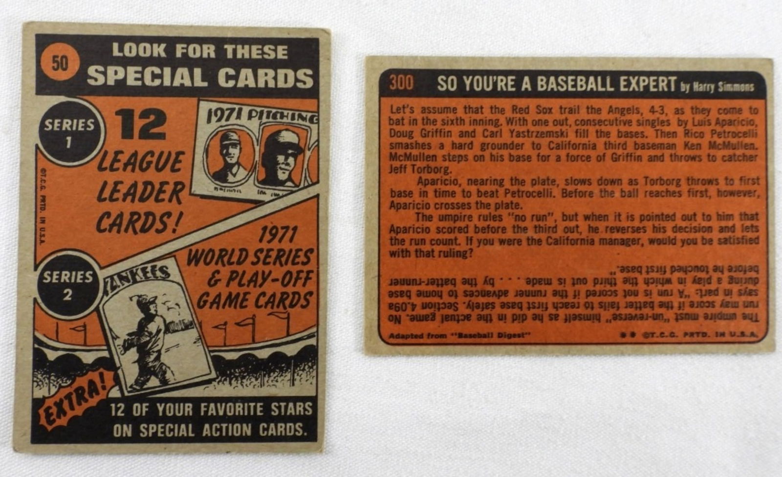 (2) In Action Baseball Cards - 2