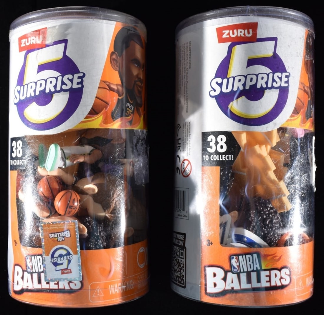 (2) Zuru 5 Surprise NBA Ballers: They are two full cylinders of players and balls