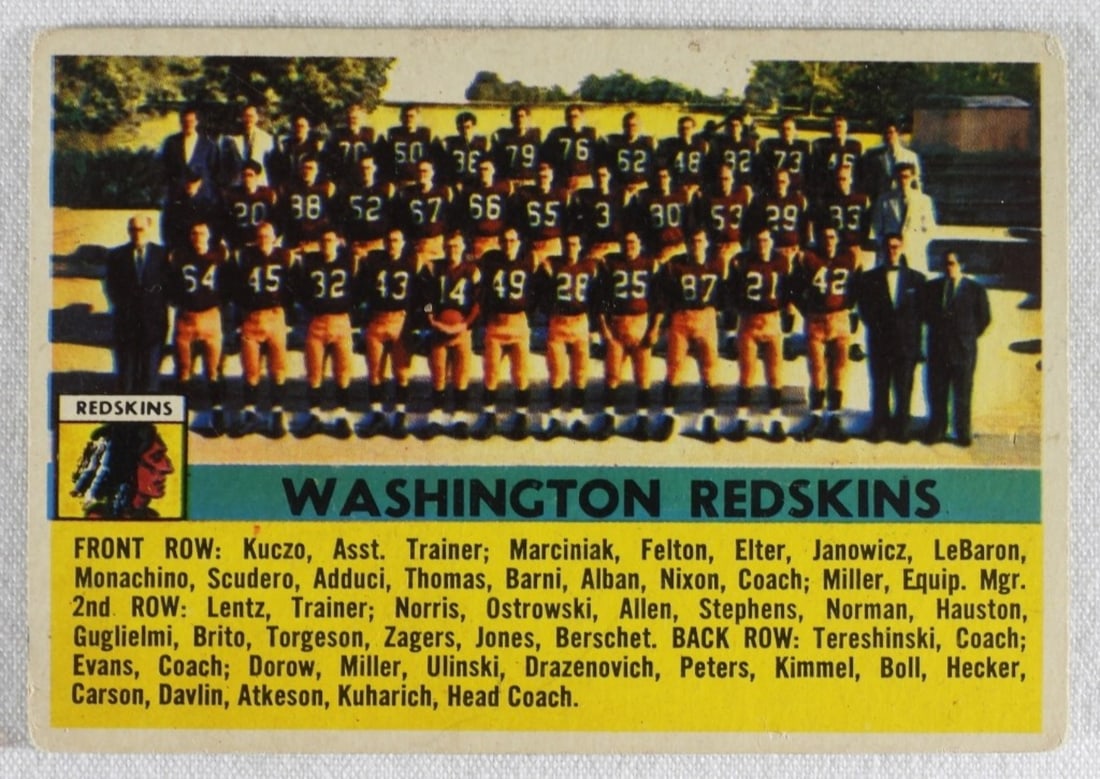 Washington Redskins TOPPS Card: #61. Good condition. 2x4x6