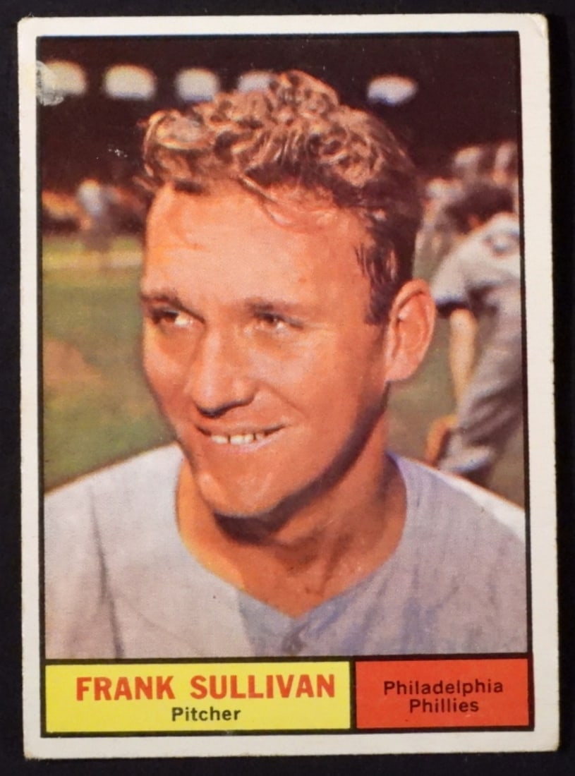 1961 Frank Sullivan TOPPS 281 Baseball Card (1 of 2)