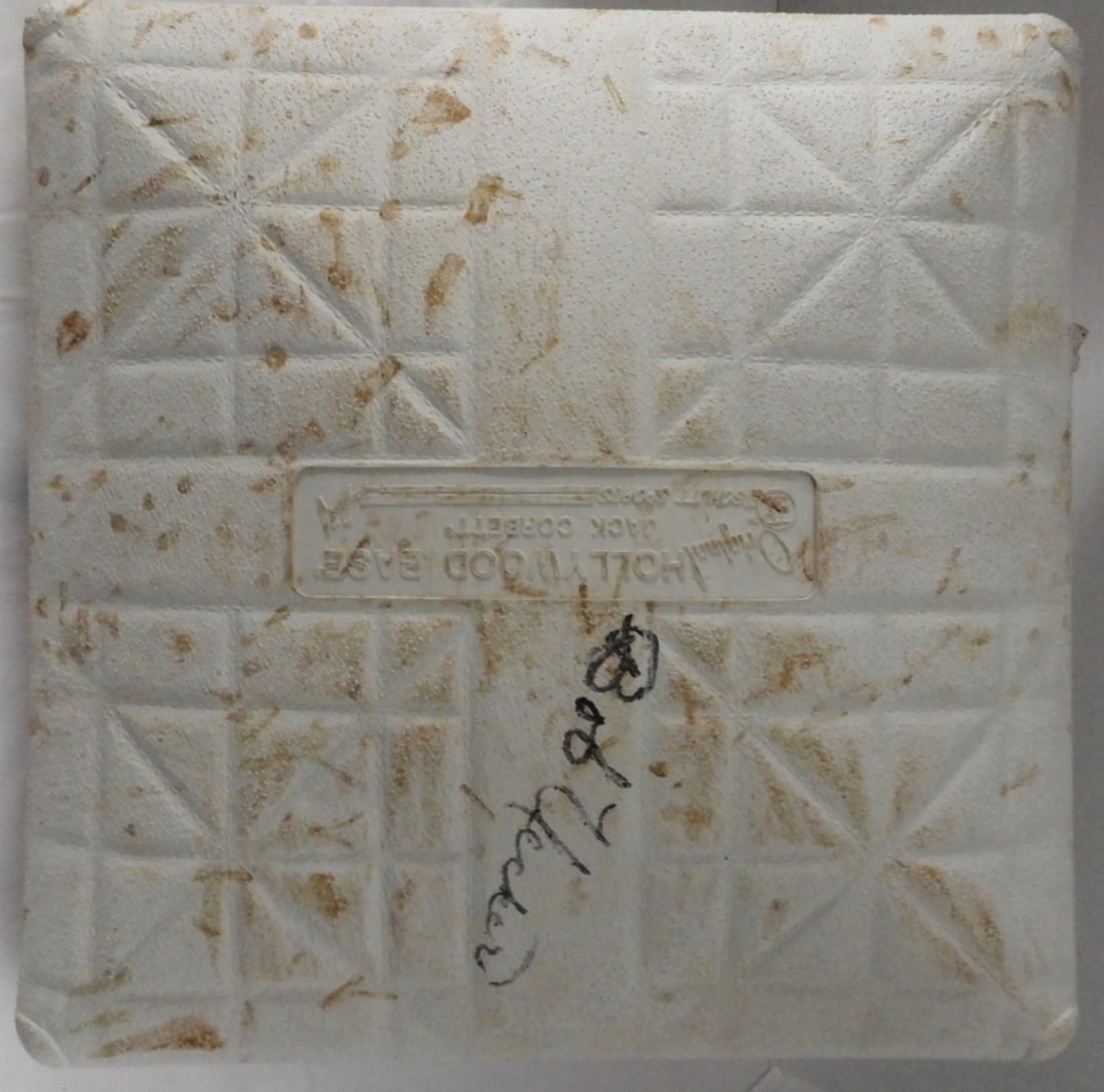 Bob Uecker Signed Base Milwaukee Brewers: This base was autographed by "Mr. Baseball" Bob Uecker, the radio voice of the Milwaukee Brewers Baseball Club. The base is from the final game at Milwaukee County Stadium, which was held on