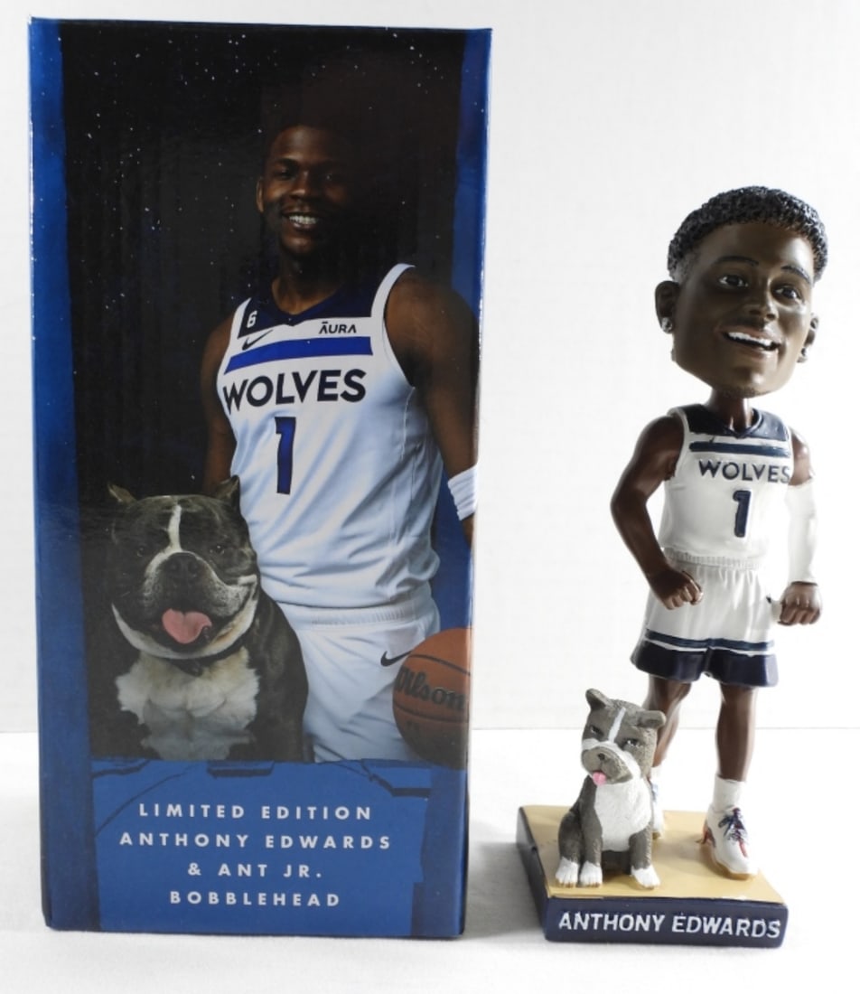Anthony Edwards Limited Edition Bobblehead: In box, box is in very good condition. Bobble still works, in good condition.