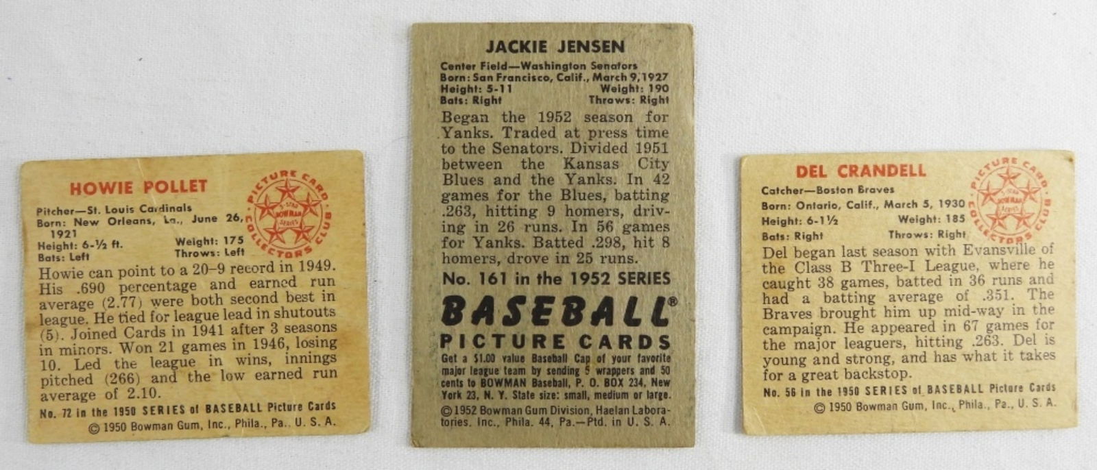 Bowman Gum Cards (3) - 2