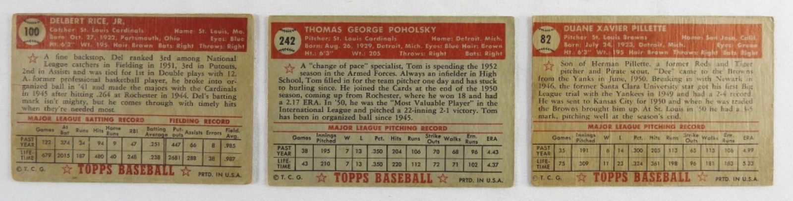 (3) Various Baseball Cards - 2