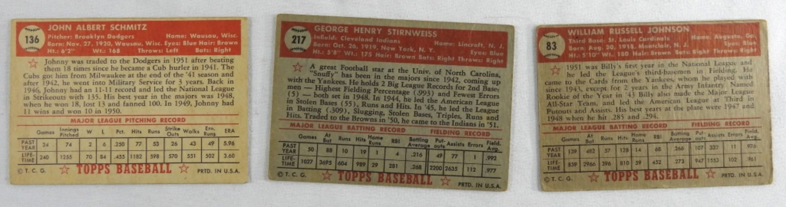 (3) TOPPS Baseball Cards - 2