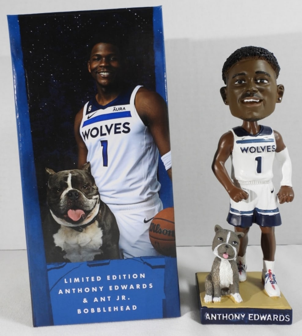 Anthony Edwards & Ant JR. Bobblehead: Brand New in box.