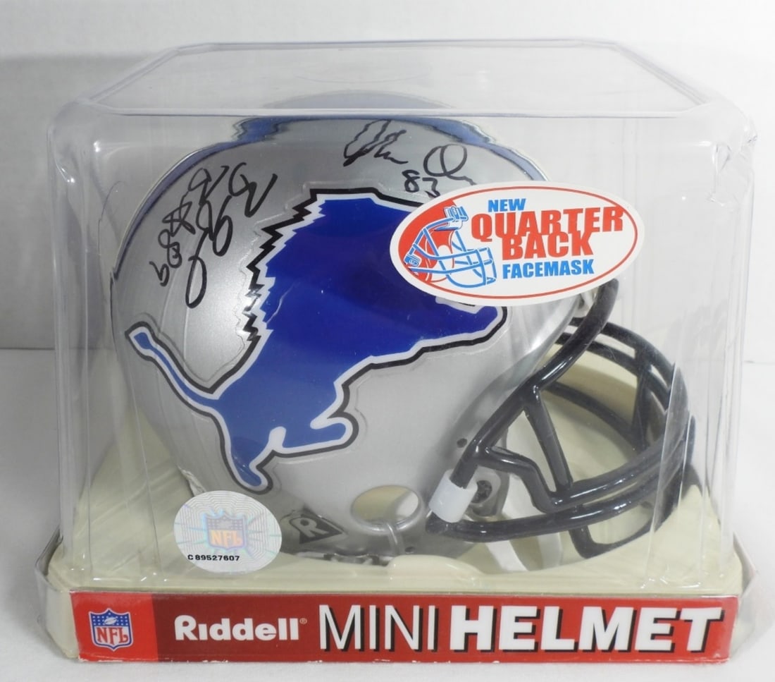 Detroit Tigers Mini Helmet Autographed: Signed by Cory Slesinger, John Owens, & Branford Banta. In the original box