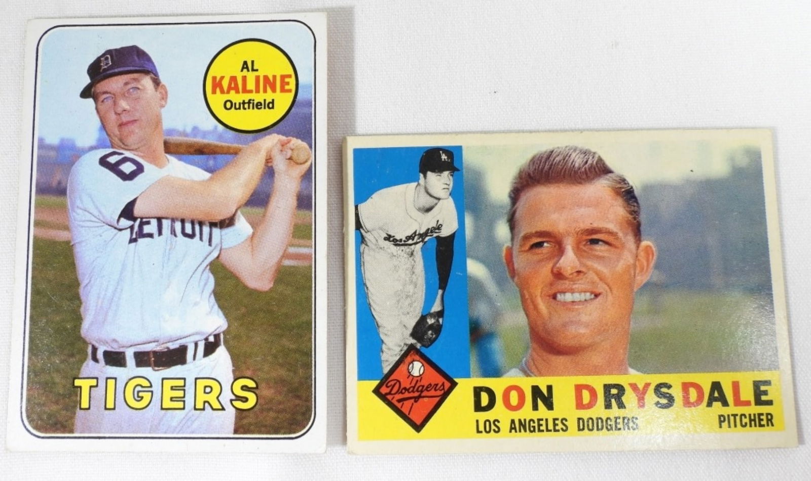(2) Al Kaline #410 & Don Drysdale #475 VG: Get these two great cards added to your collection today.