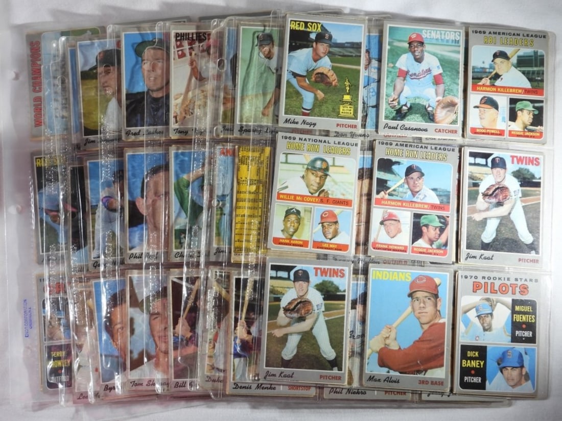 (9) Pages Of Baseball Cards (1 of 2)