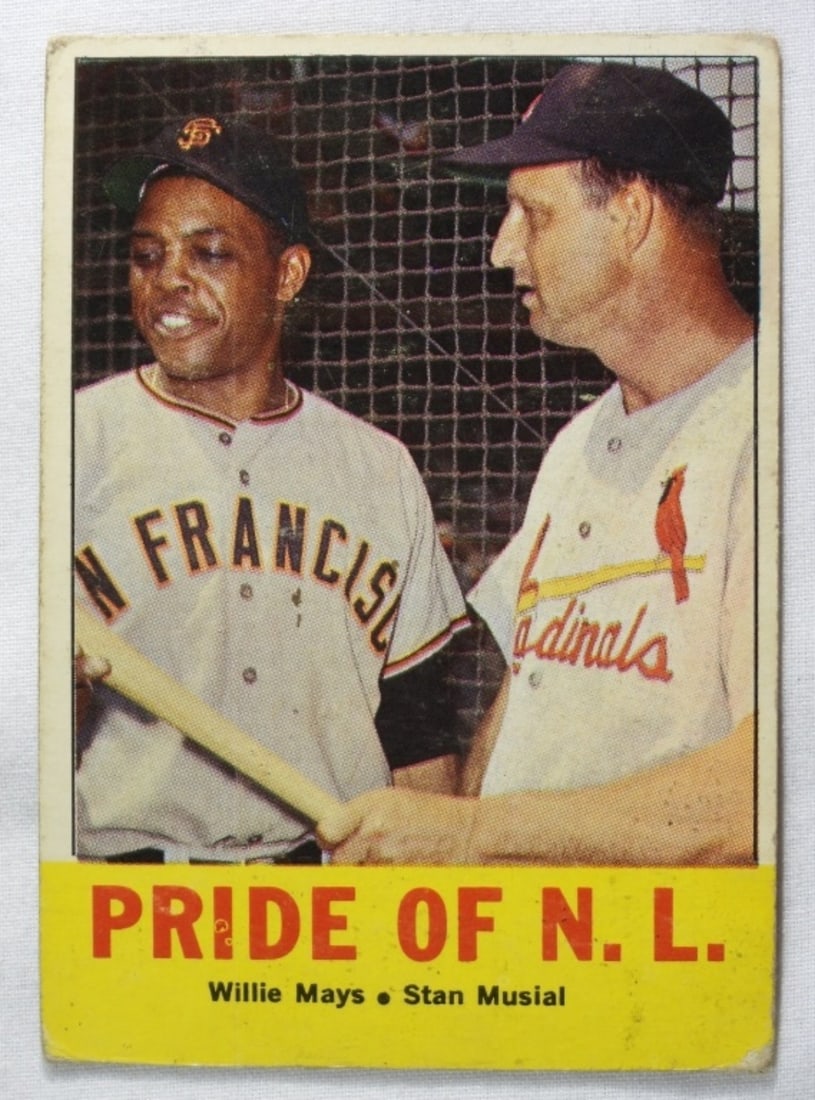 Pride Of N.L. Willie Mays & Stan Musial: In good condition, corners are rounded, no creasing