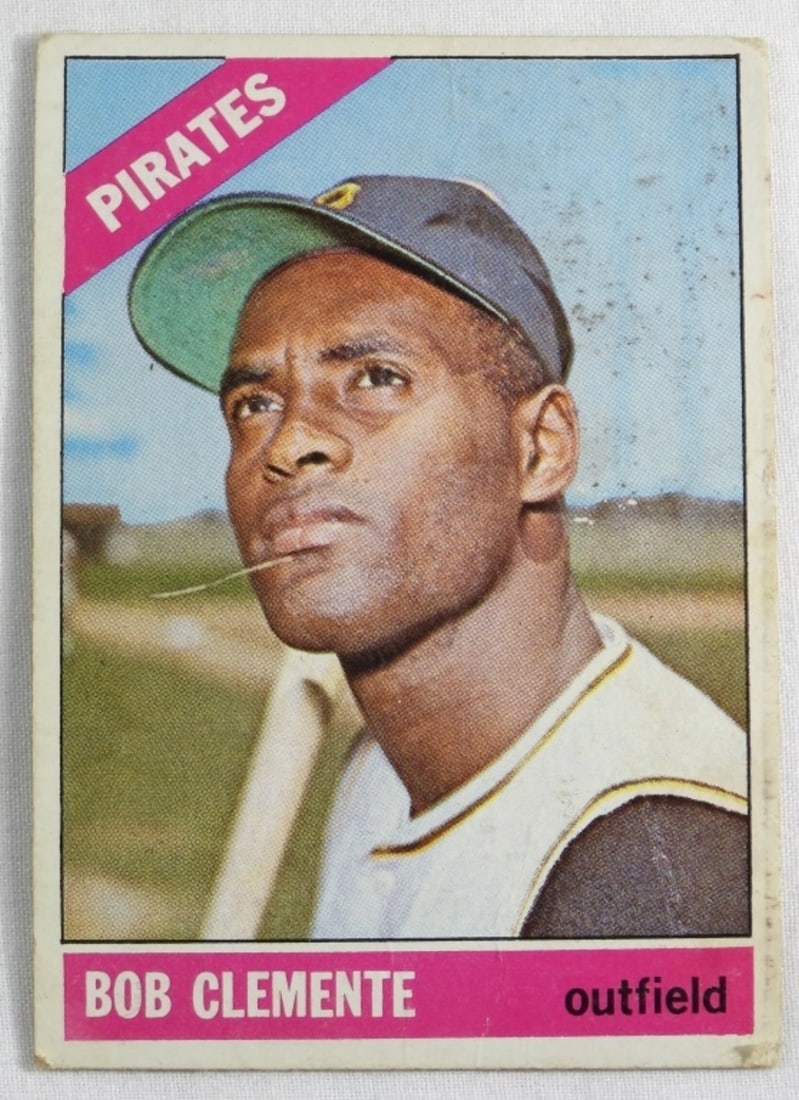 Bob Clemente TOPPS #300: In fair condition, corners are worn and rounded. Some creasing on the card.