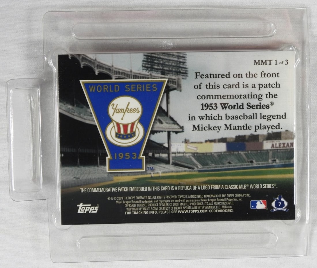 Mantle 1953 Historical Commemorative Patch - 2