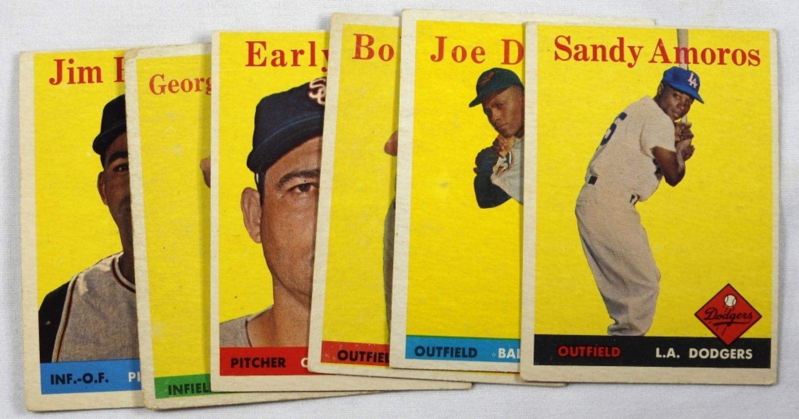 (6) 1958 TOPPS Baseball Cards G-VG (1 of 2)