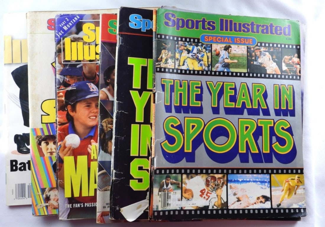 (8) Sports Illustrated Magazines: Various Conditions