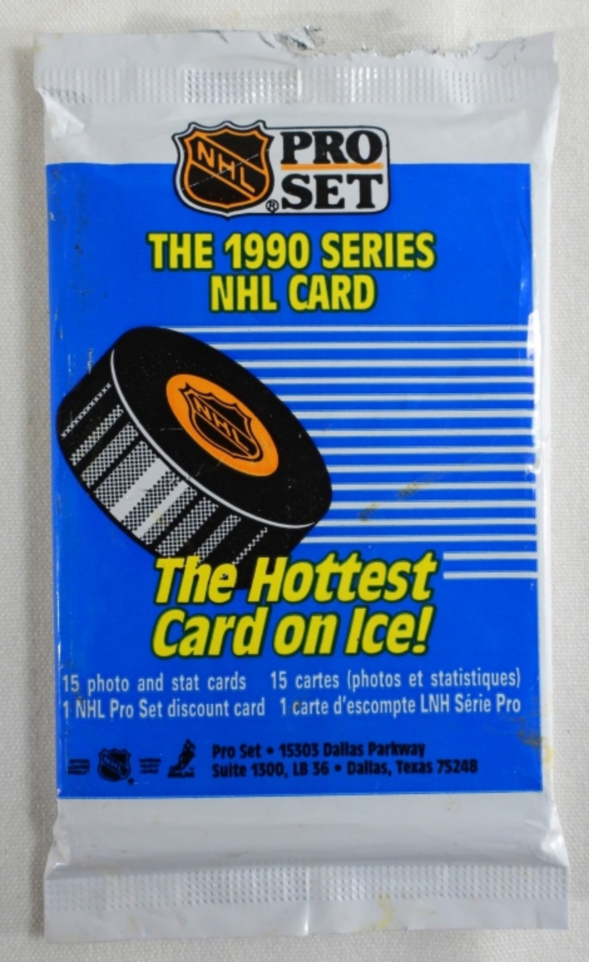 Pro Set 1990 Series NHL Card: Unopened, in good condition.
