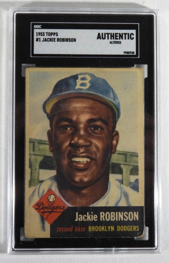 SGC 1953 TOPPS #1 Jackie Robinson Authentic (1 of 2)