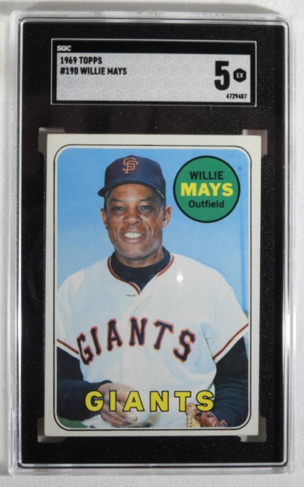 SGC 1969 TOPPS #190 Willie Mays 5 EX (1 of 2)