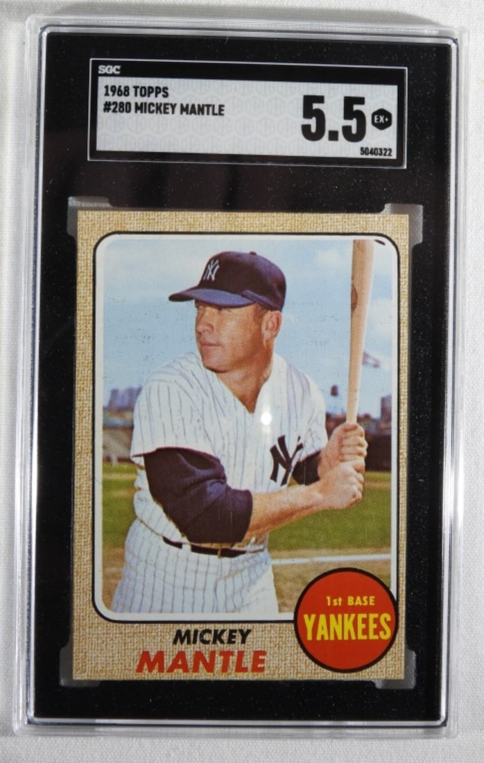 SGC 1968 TOPPS #280 Mickey Mantle 5.5 EX (1 of 2)