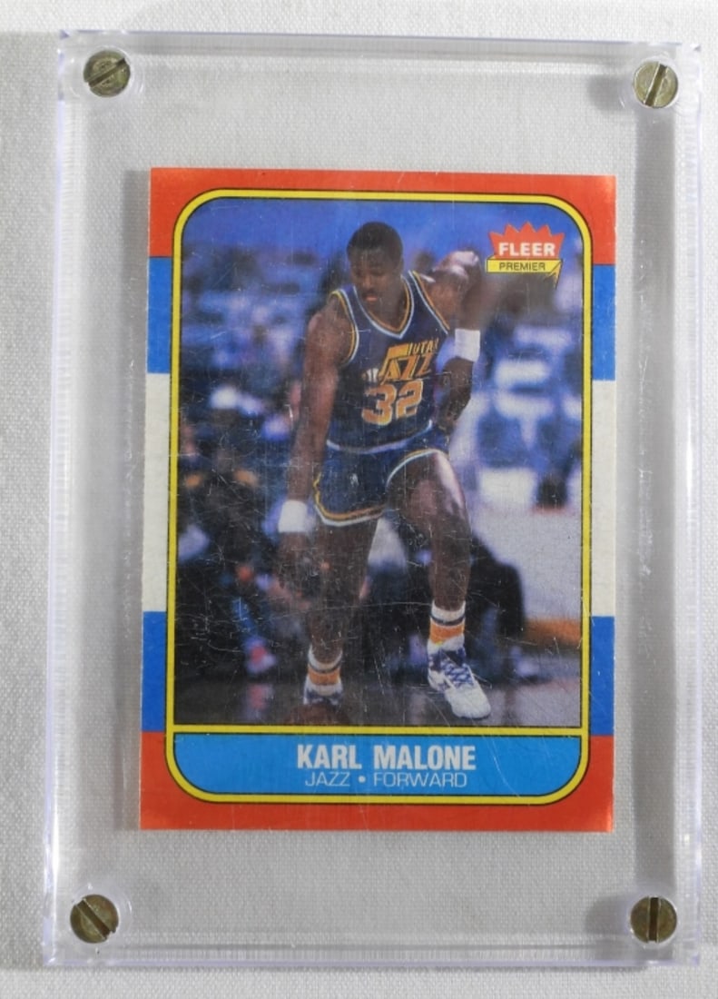 Fleer #68 Karl Malone VG: In a hard case. Raw Iconic