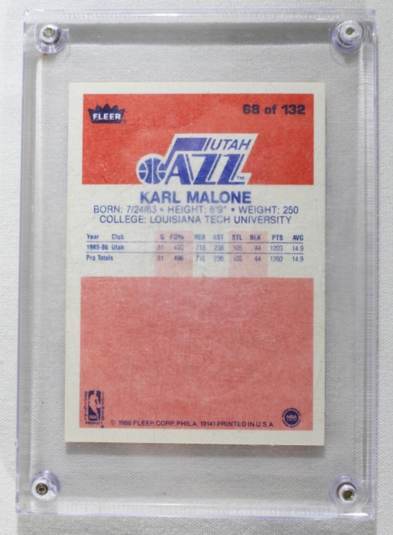 Fleer #68 Karl Malone VG - 2
