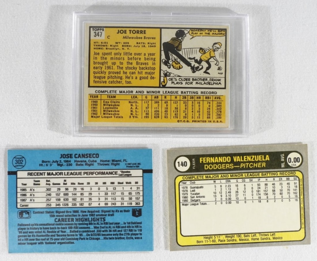 (3) Baseball Cards - 2