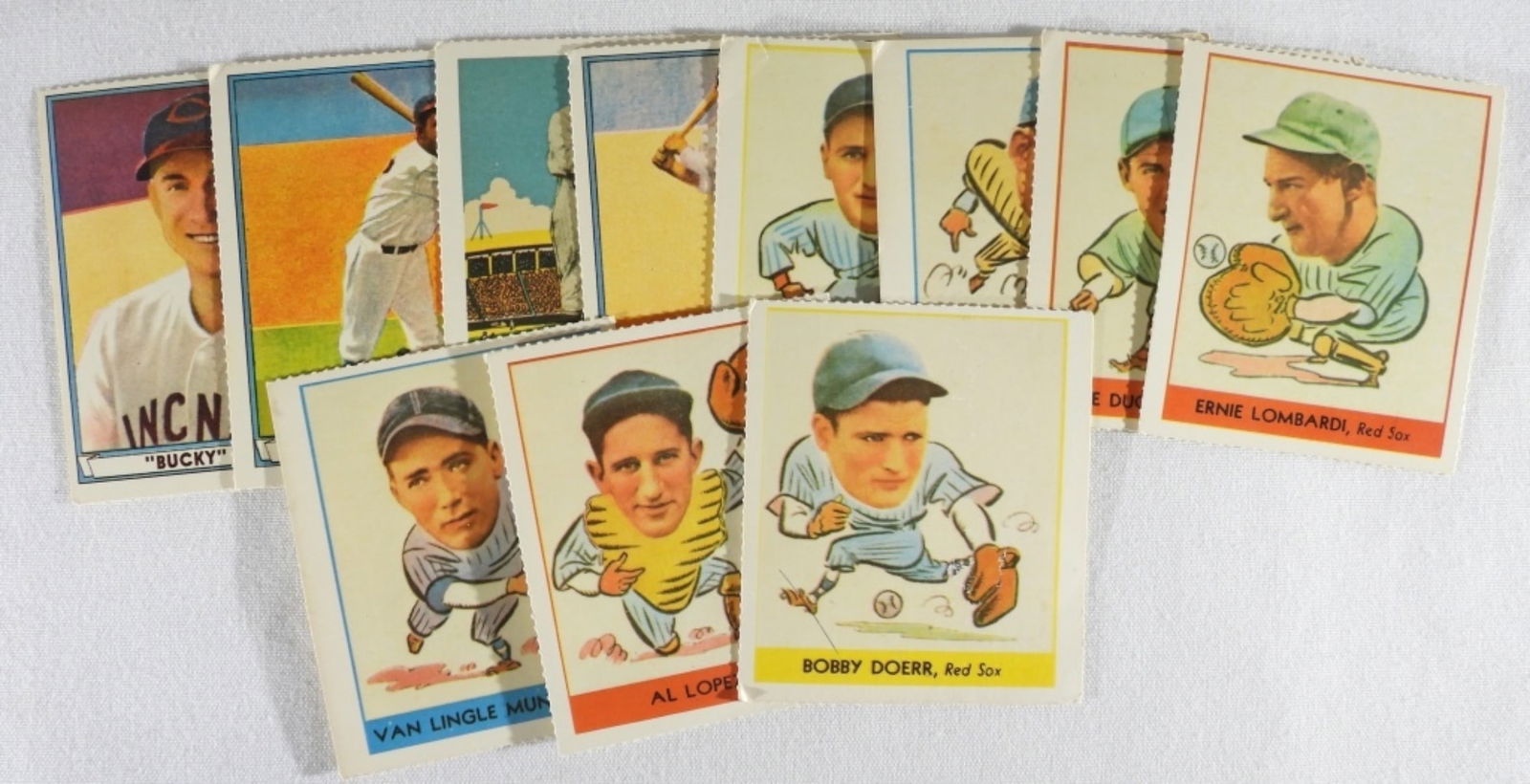 (11) Bubble Gum Baseball Cards: Reprinted
