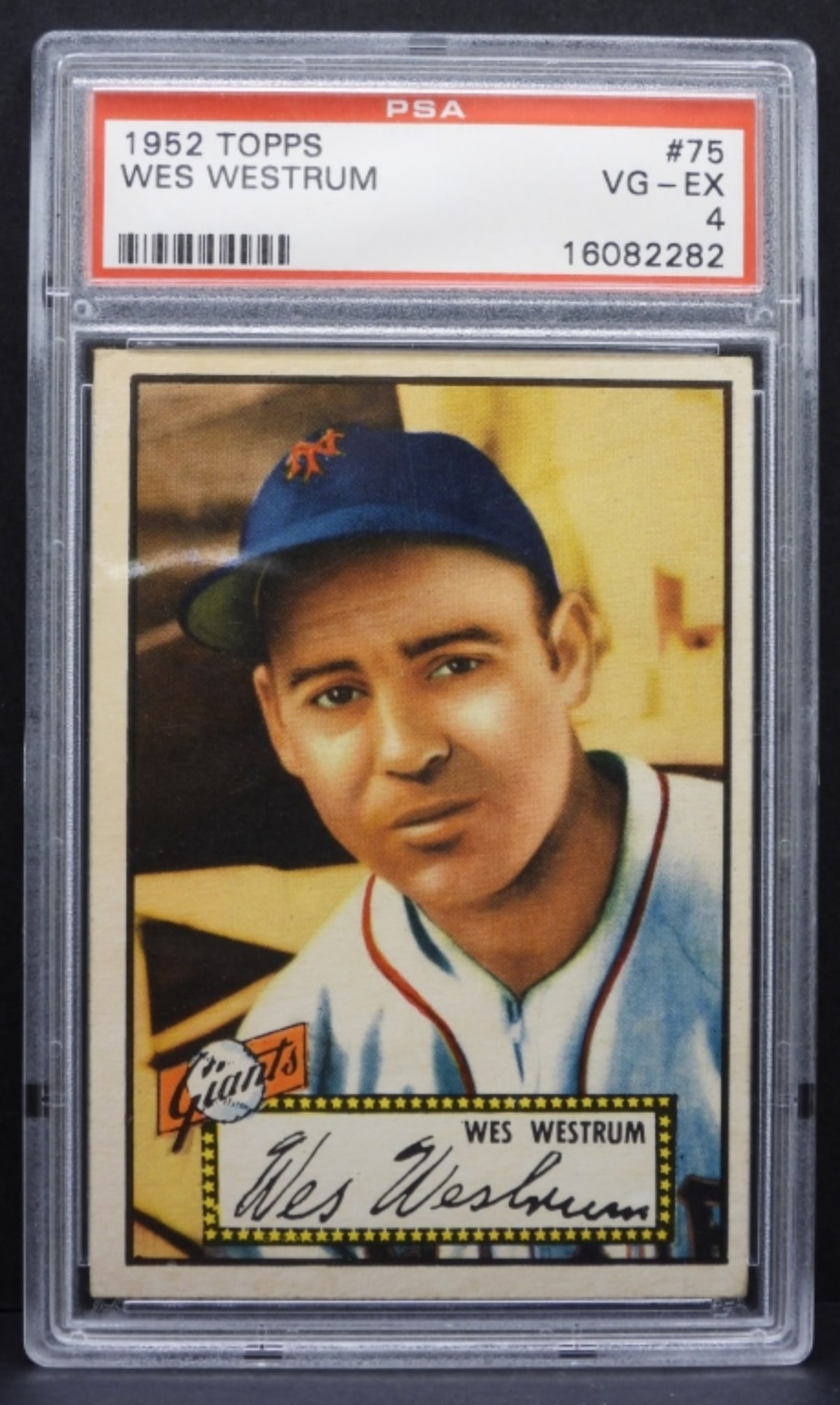 PSA TOPPS 1952 Wes Westrum #75 VG-EX 4 (1 of 2)