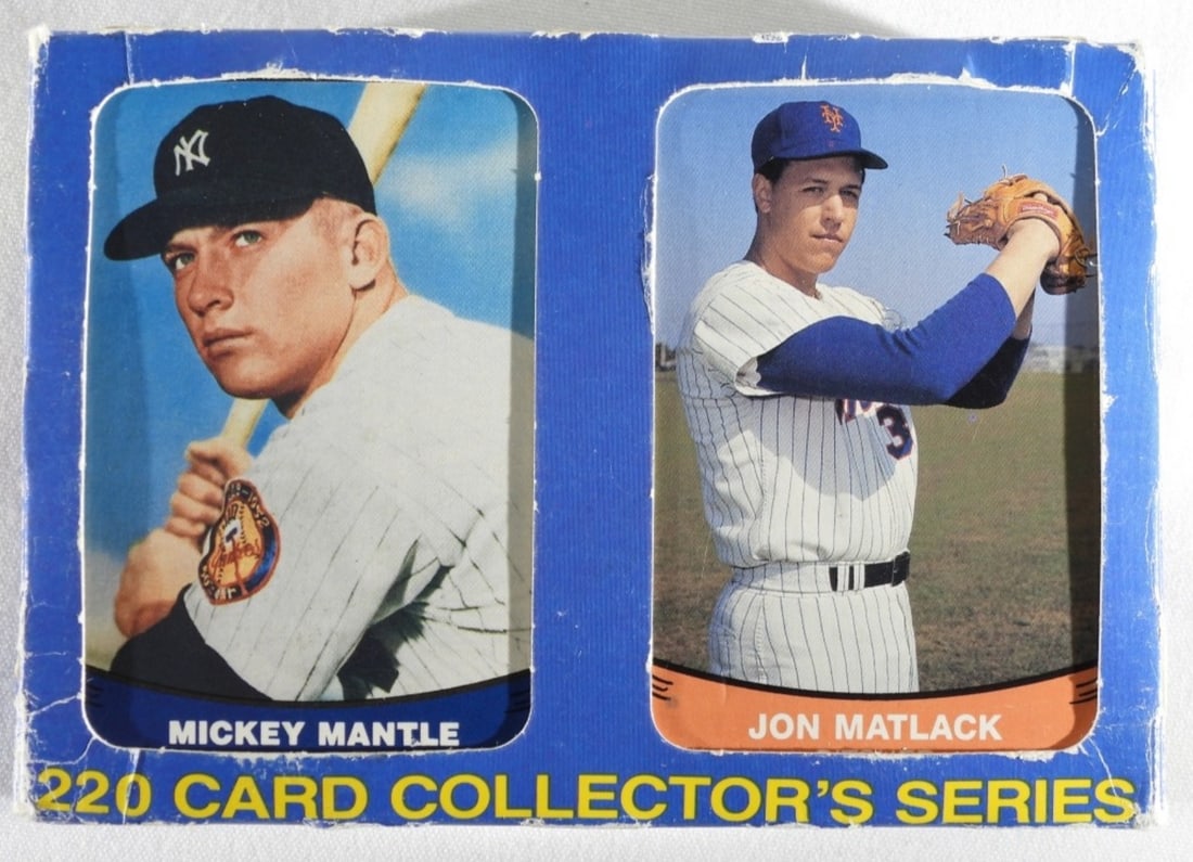 Baseball Legends Trading Cards: Box is worn, unsearched, unverified.