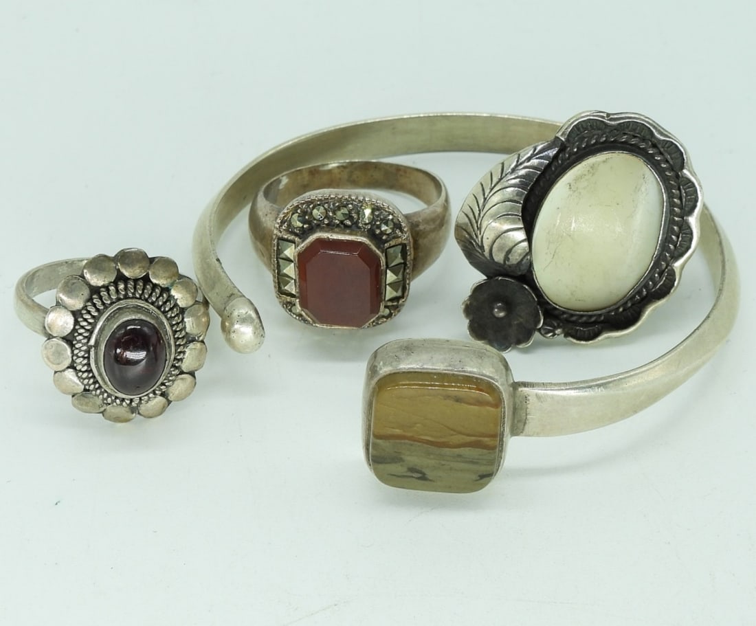 Mixed Gemstone Vintage Sterling Pieces (1 of 3)