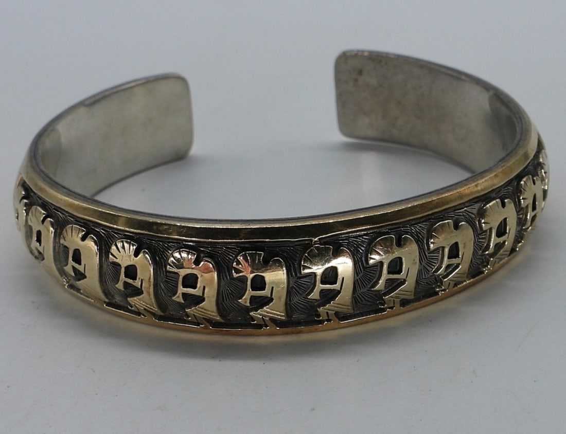 Hyson Craig Kokopelli 925 & 14k Accent Cuff (1 of 4)