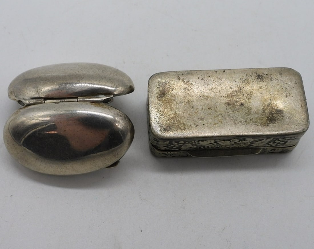 2 Small Trinket Boxes - 800 Silver - 4