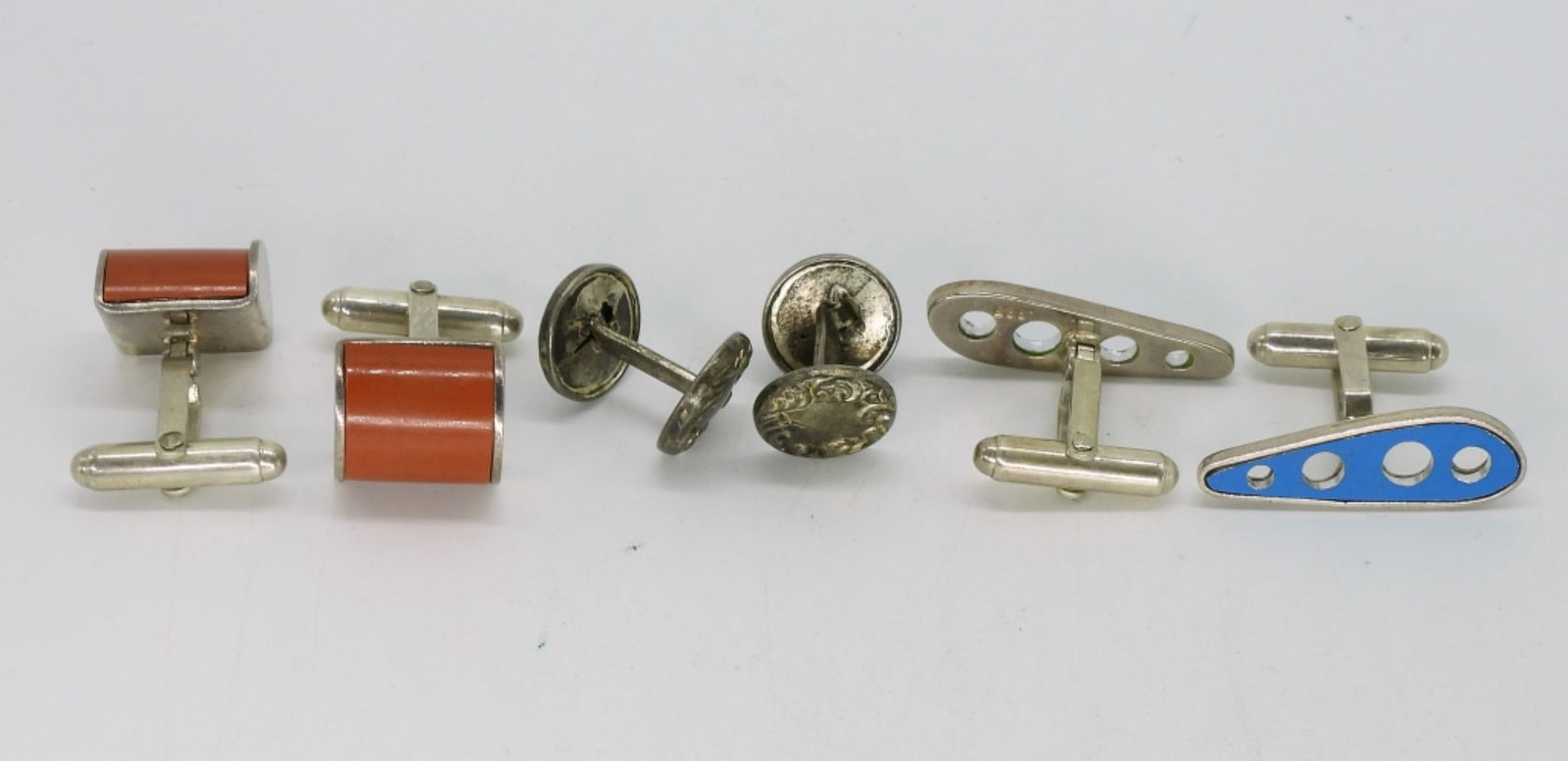 3 Vintage Sterling Cuff Links (1 of 1)