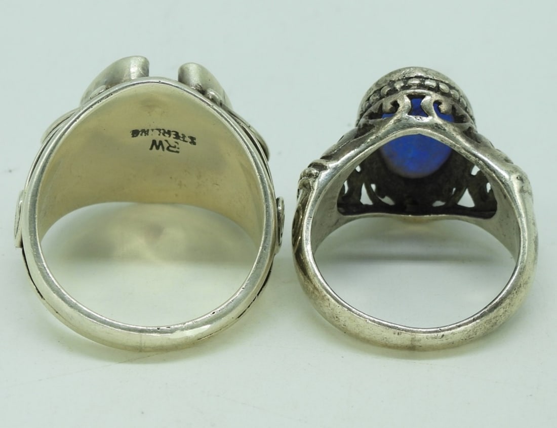 Two Gorgeous Opal Sterling Rings - 3