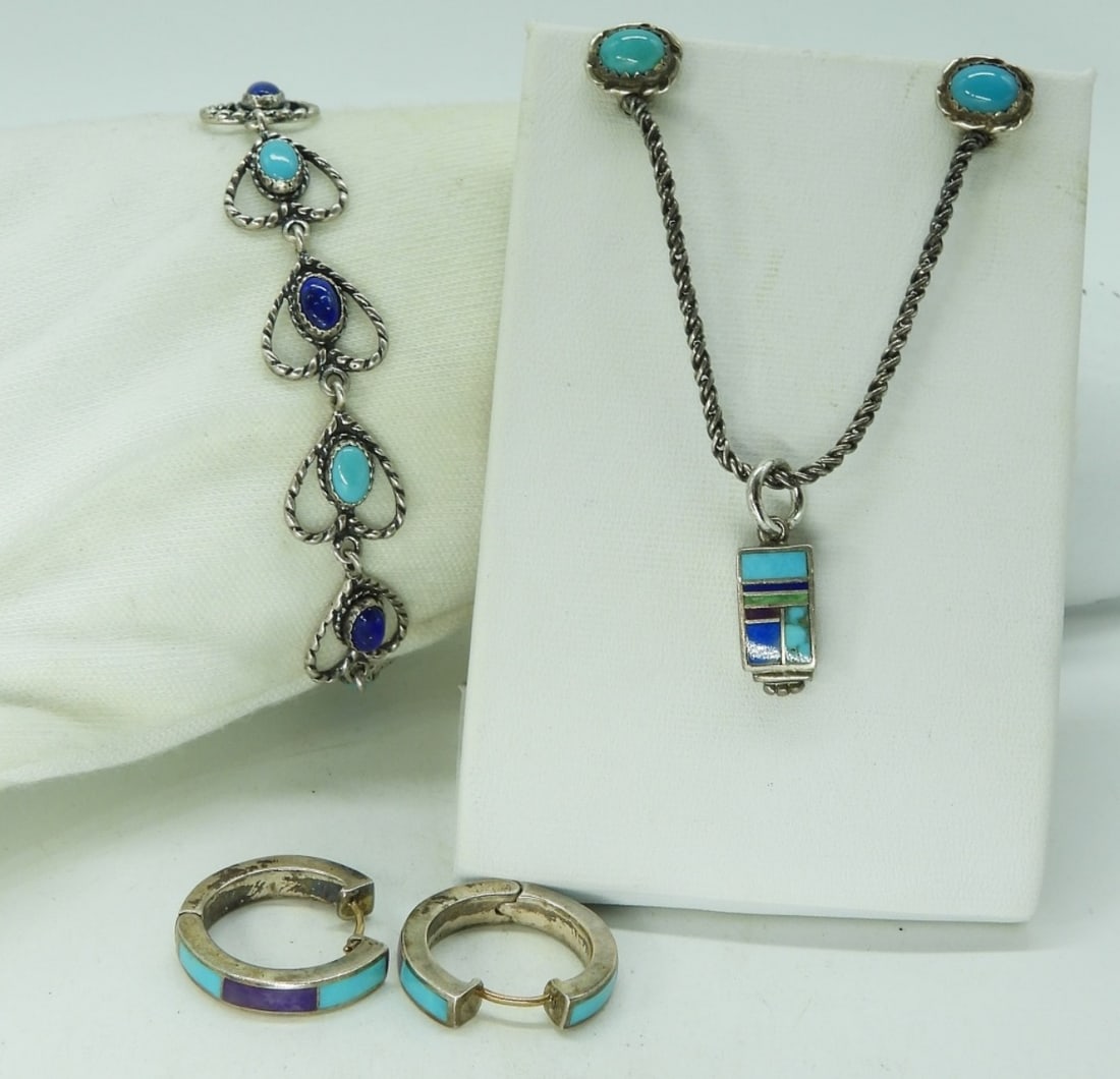 Turquoise Sterling Necklace, Bracelet & More (1 of 1)