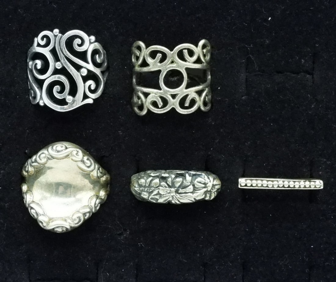 Five Sterling Fashion Rings (1 of 1)