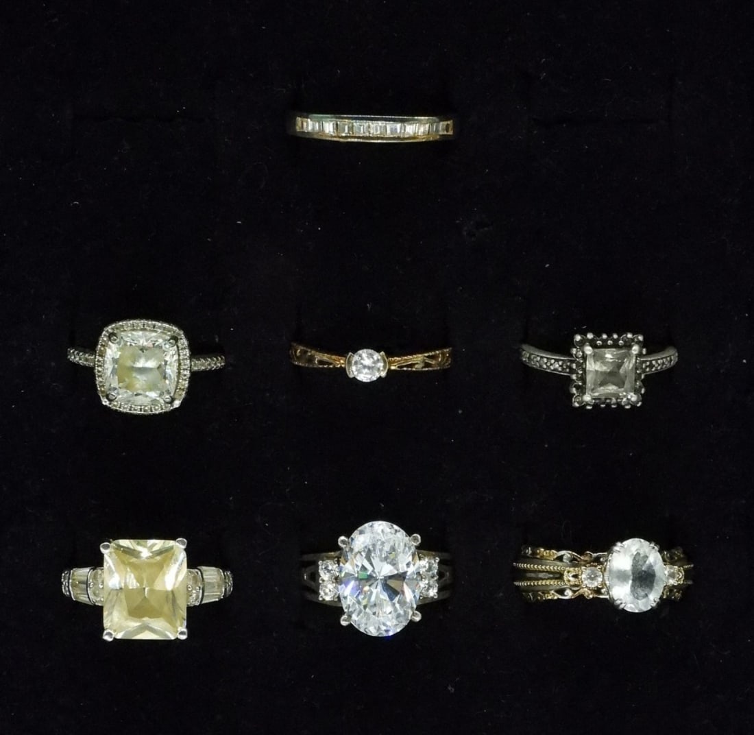 7 Gorgeous Sterling Bridal Fashion Rings (1 of 2)