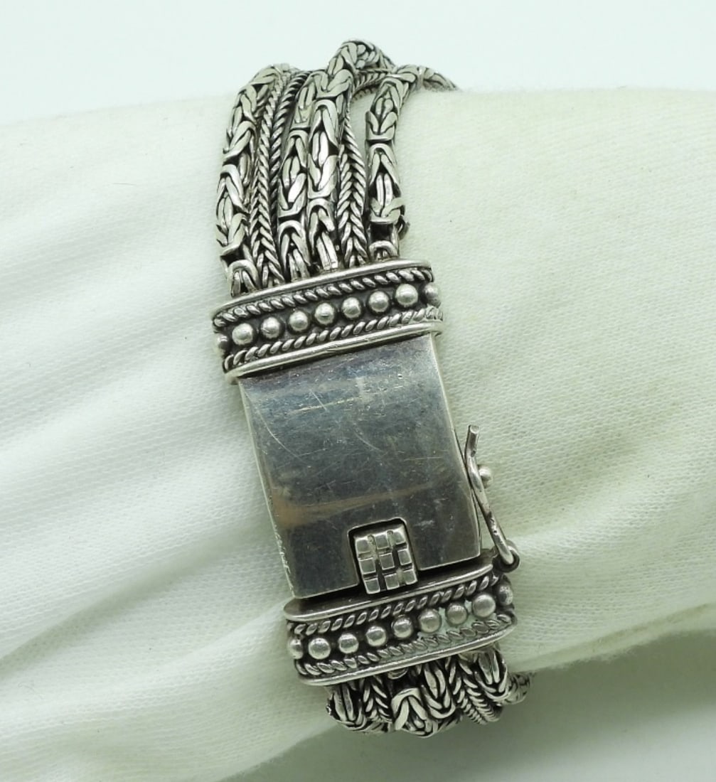 6 Strand Sterling Fashion Bracelet (1 of 2)