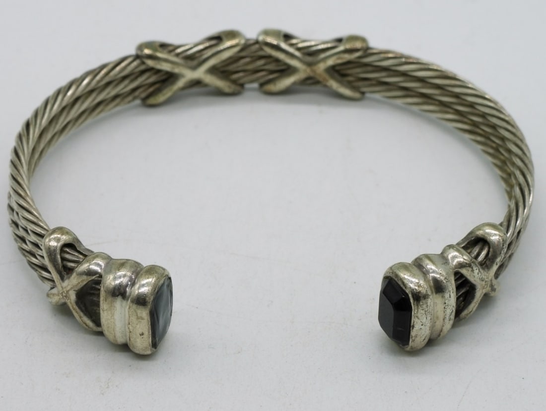 2 Sterling Bracelets, Cuff & Bangle - 3