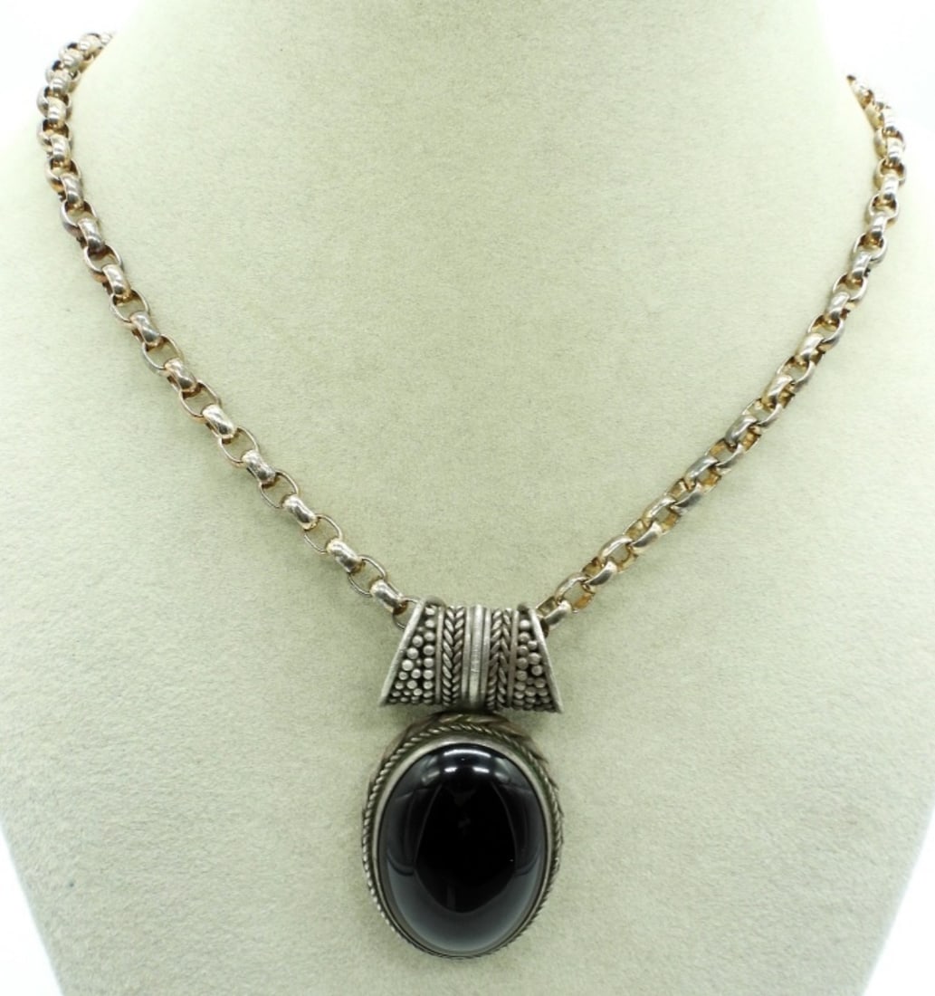Vintage Black Onyx Necklace (1 of 3)