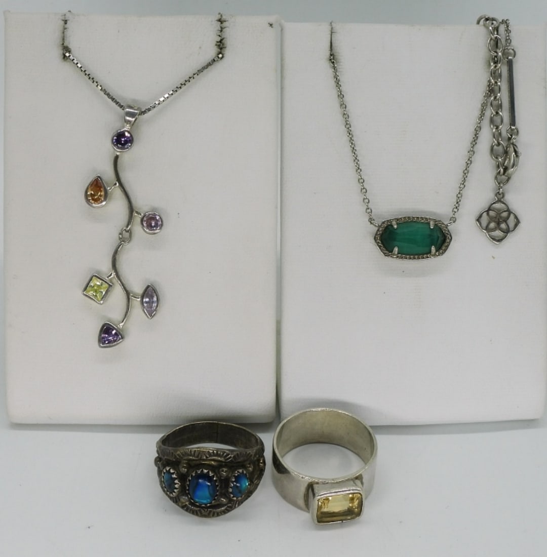Blue Abalone, Citrine Rings & Necklaces (1 of 5)
